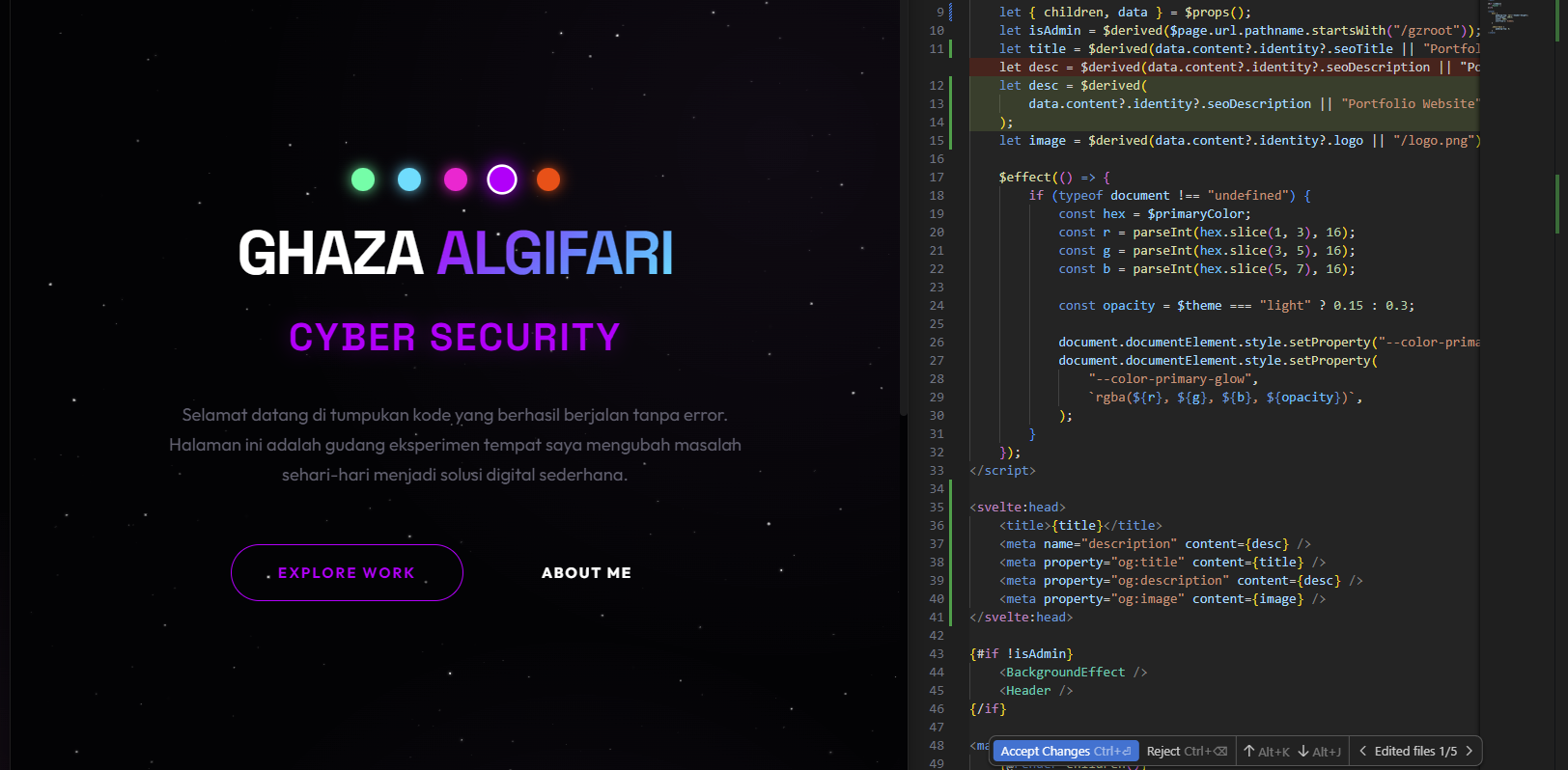 SvelteKit App Portofolio